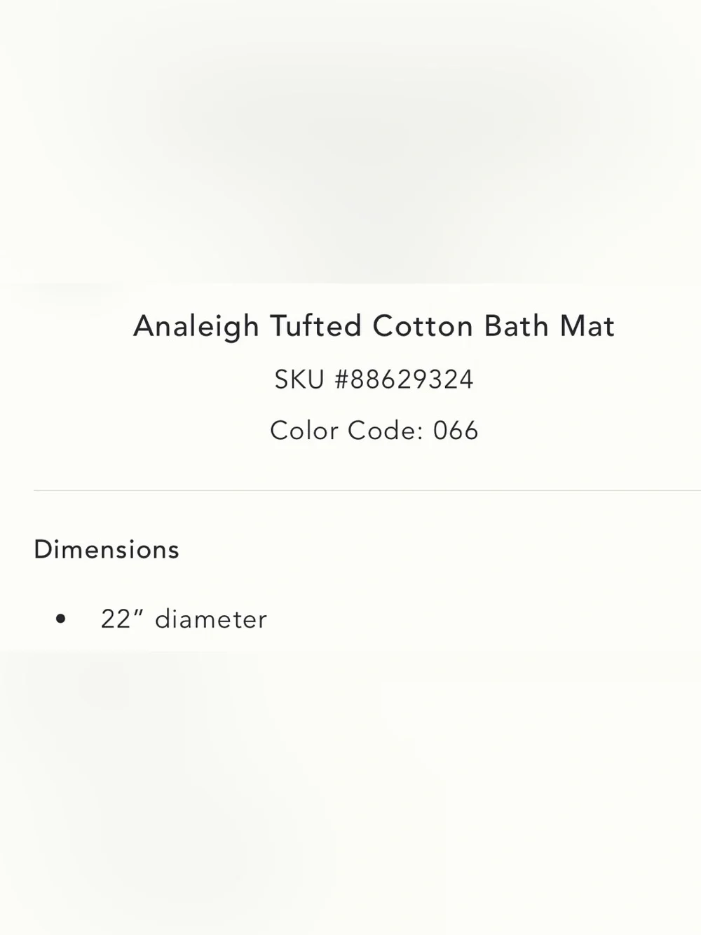 Anthropologie Analeigh Tufted Cotton Bath Mat NWT